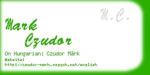 mark czudor business card